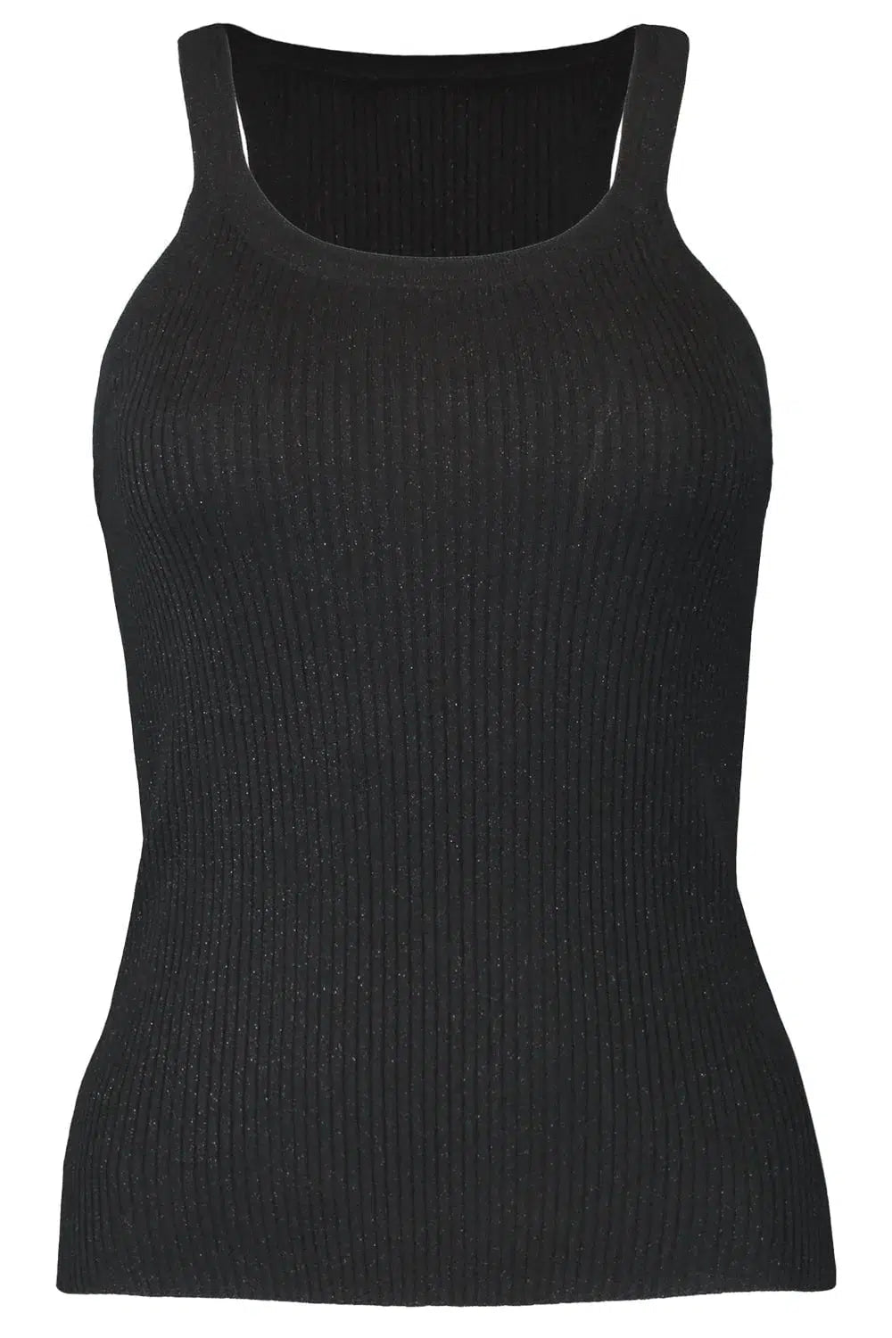 Weekend Deals That Sizzle Ribbed Scoop Neck Tank - Black
