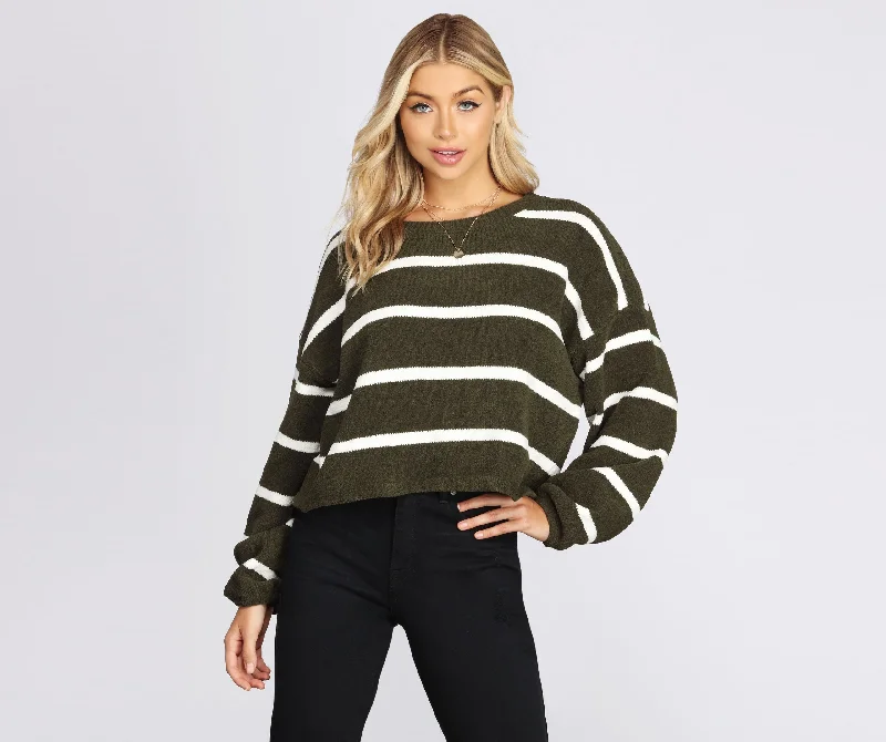 Daily Special Oversized Striped Pullover