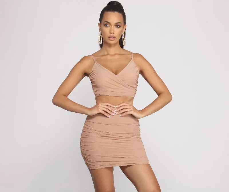 Weekend Discounts to Relish She's Got It Ruched Crop Top