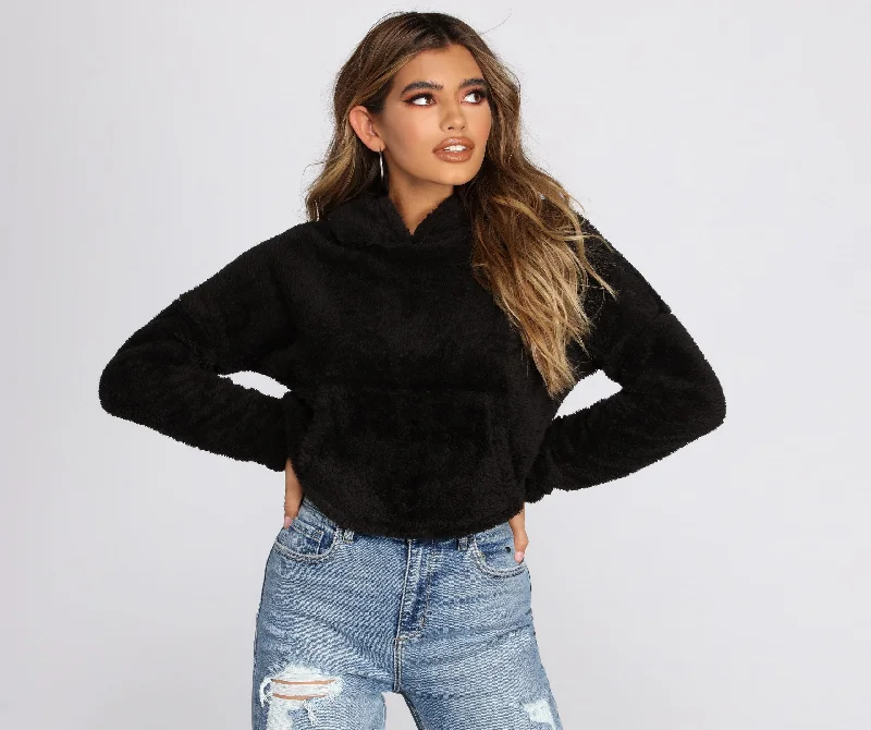 Celebrate the Weekend with Discounts Comfy Cozy Teddy Hoodie