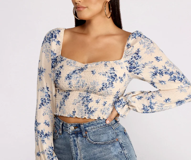 Epic Value Caught In A Floral Gaze Gauze Top