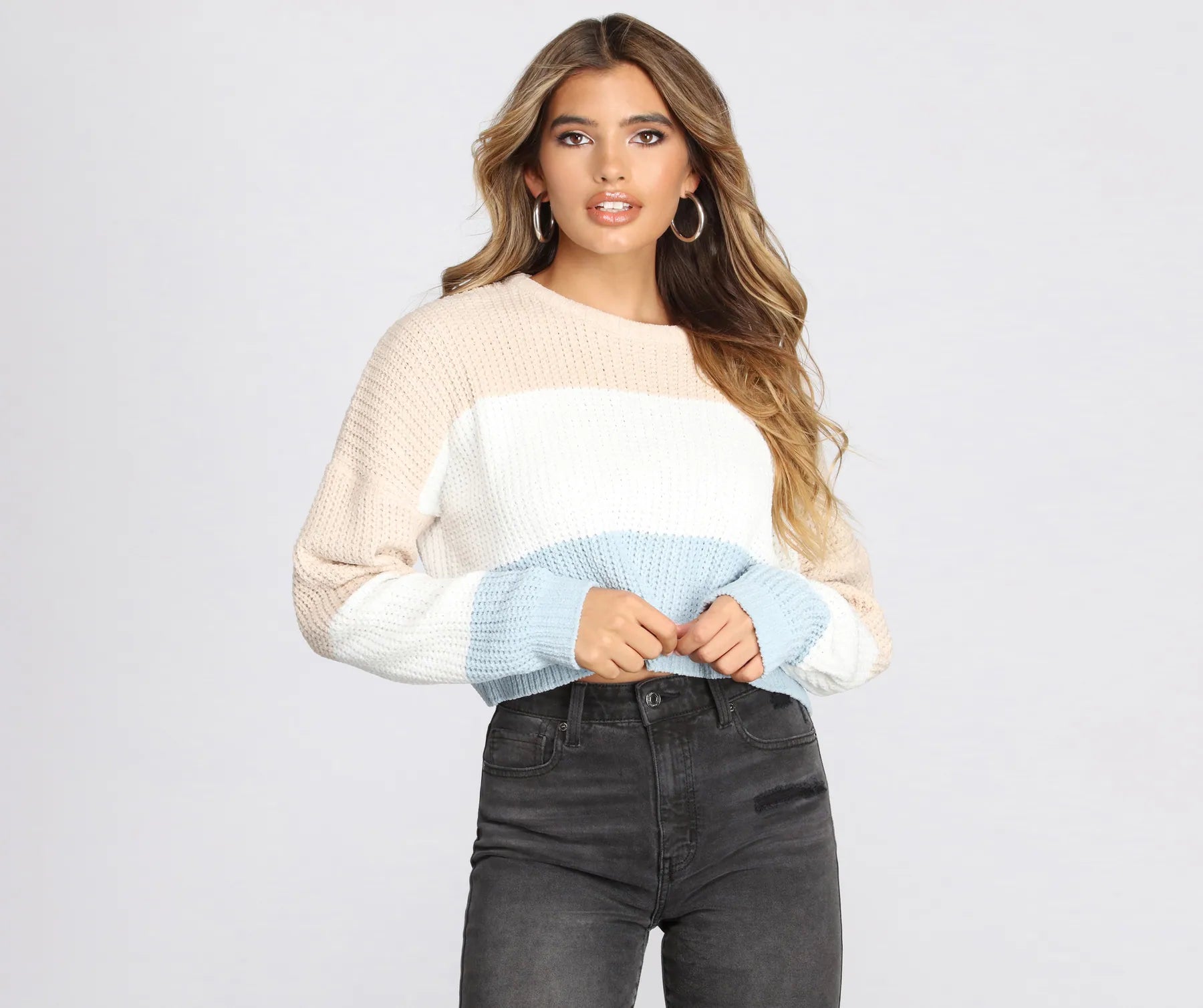 Weekend Extravaganza: Shop Now Color-Block Waffle Knit Pullover