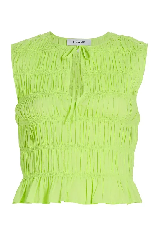 Amazing Value Sleeveless Shirred Top