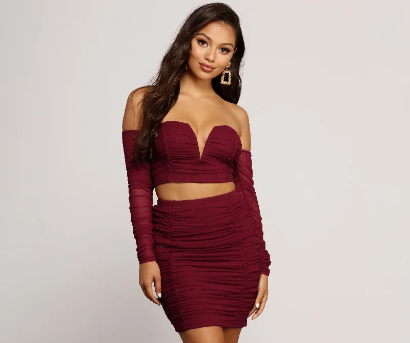 Lowest Rates Romantically Ruched Crop Top