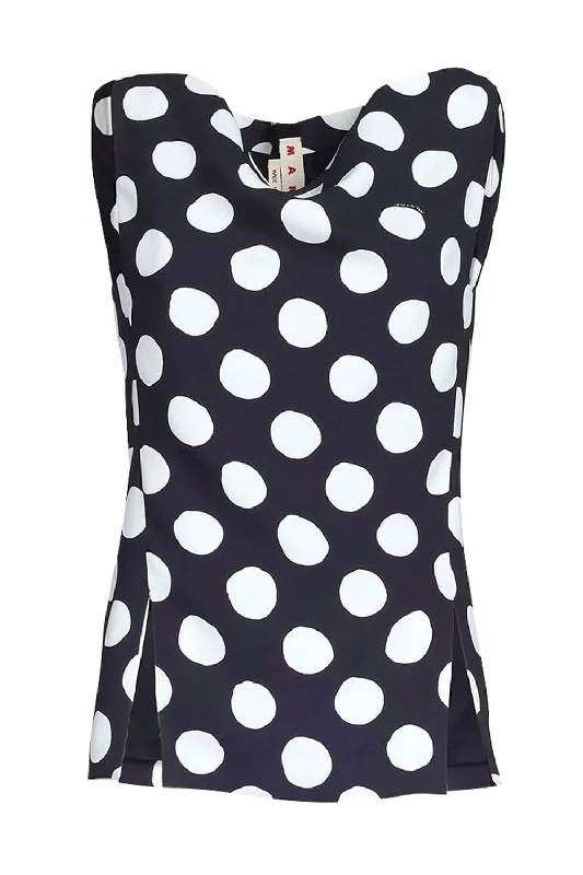 Shop the Weekend Away Cady Top - Black Dot