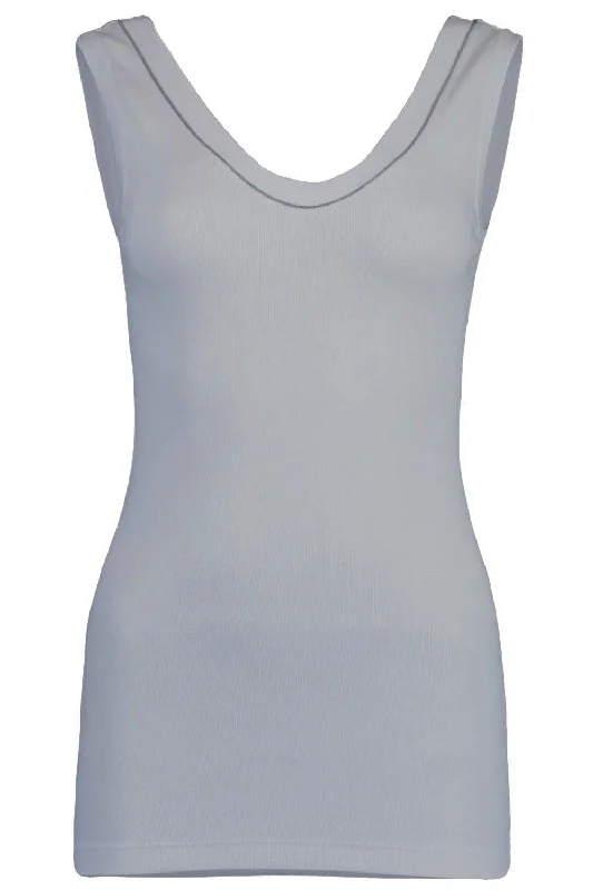 Weekend Deals That Thrill Monili Trim Tank - Taupe