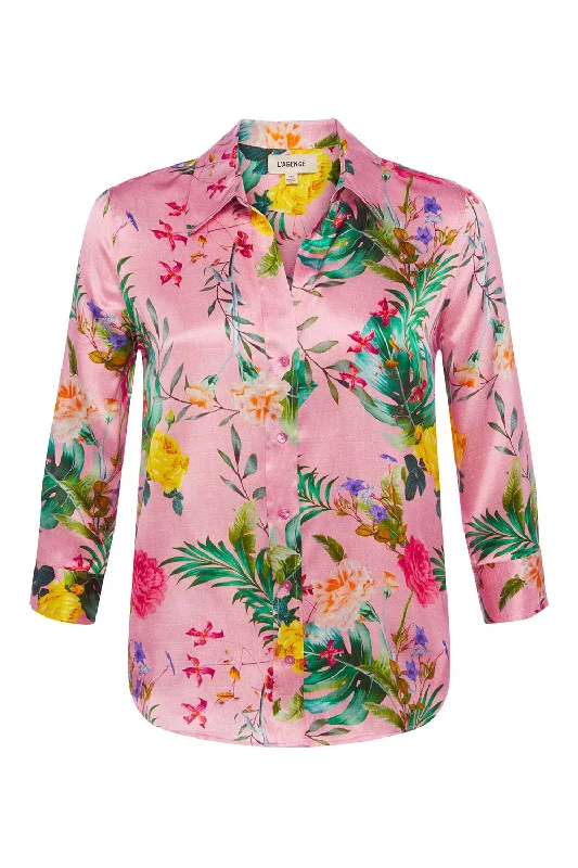 Shop and Save Dani Blouse - Pink Tropical Multi