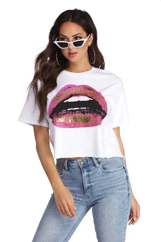 Stock Up Pucker Up Graphic Top