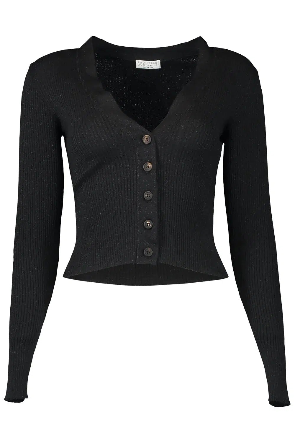 Weekend Offers That Dazzle Ribbed Cardigan - Black