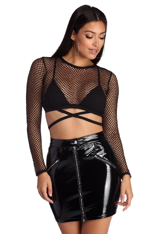 Exclusive Offer Miss Me Cross Strap Crop Top