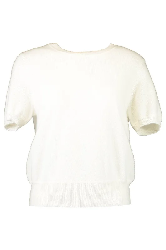 Fantastic Savings Short Sleeve Cropped Pullover - White