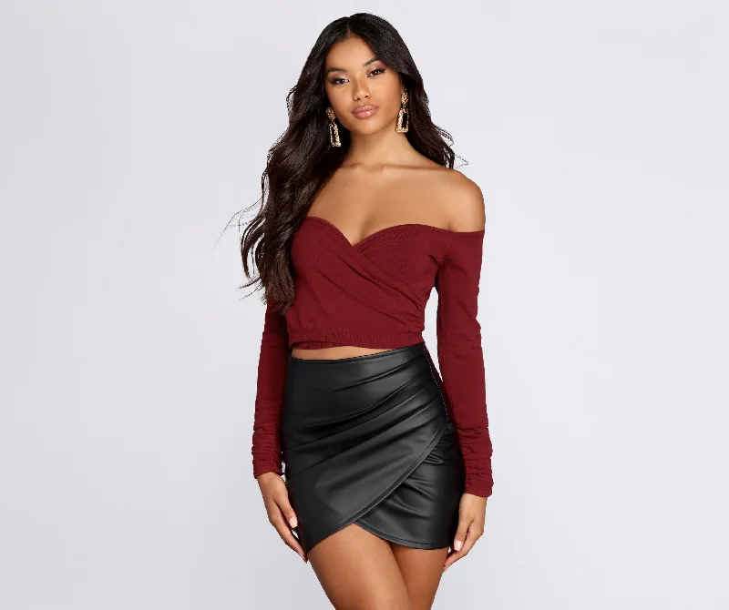 Weekend Bargains Galore Simply Stylish Off The Shoulder Crop Top