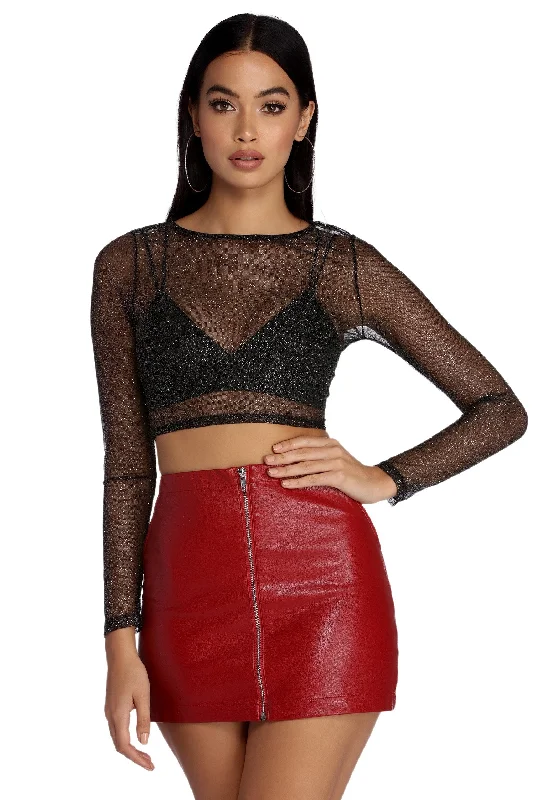 Value Deals Gleaming With Glam Crop Top