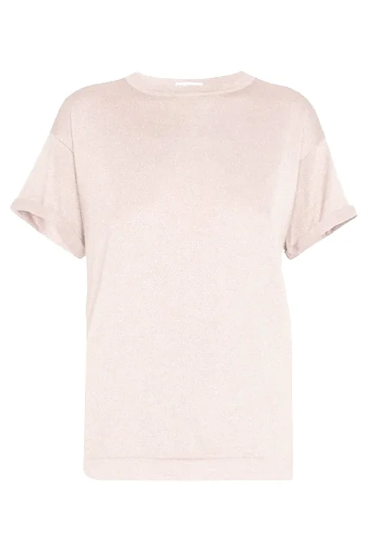 Today's Deal Lurex T-Shirt - Rose