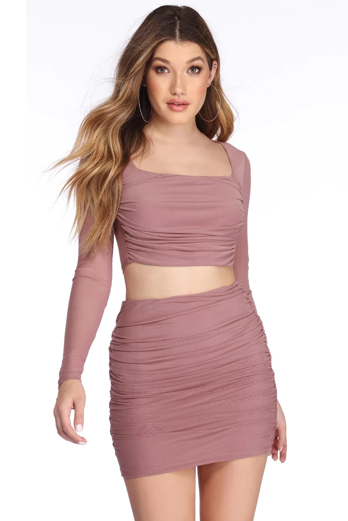 Markdown Sale Mesh To Love Crop Top