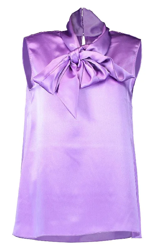 Low Price Sleeveless Tie Neck Top