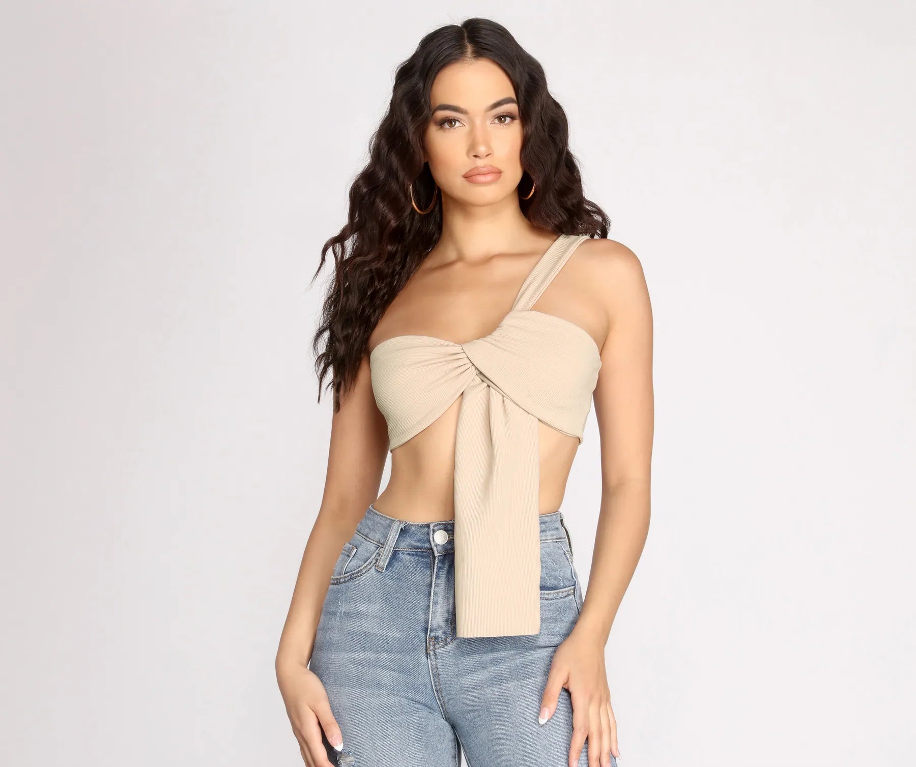 Reduced Rates Major Babe One Shoulder Crop Top