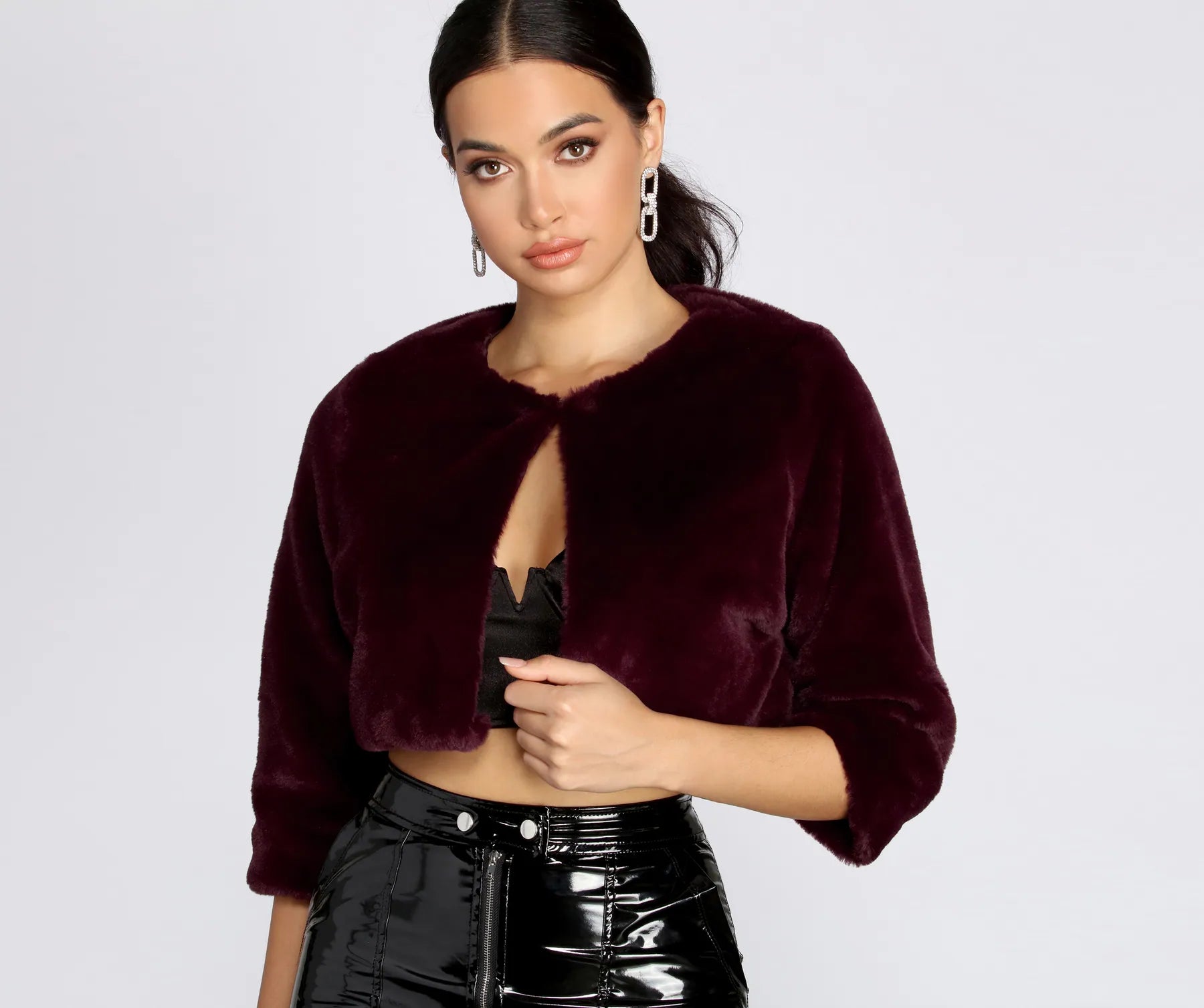 Overstock Sale All The Fur Cropped Jacket