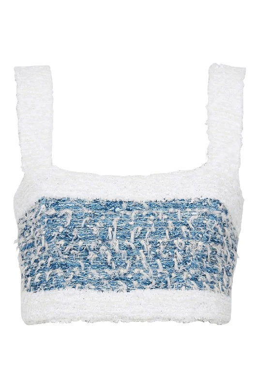 Weekend Discounts to Relish Strappy Tweed Top