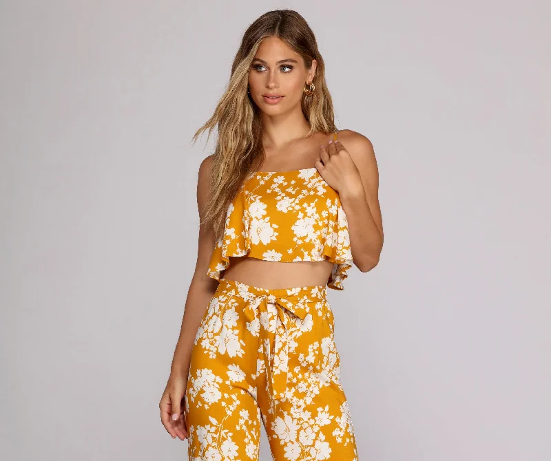 Can't Beat Sunshine So Fine Crop Top