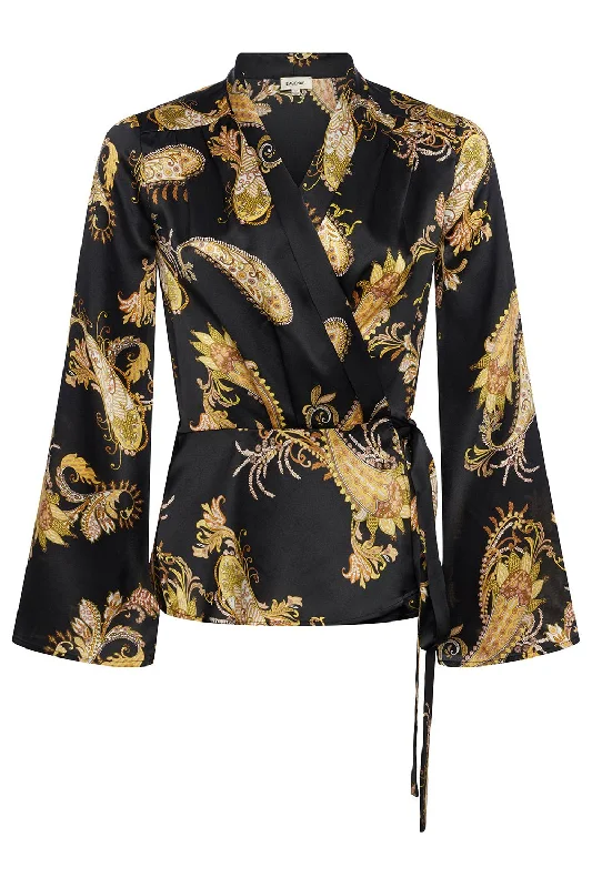 Weekend Savings Spectacular Olive Wrap Blouse