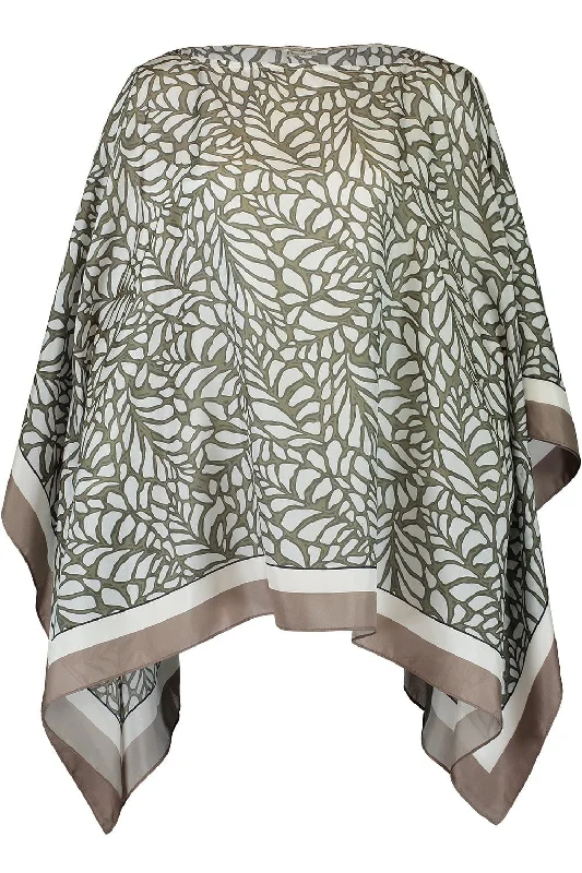 Special Offer Botanical Silk Button Poncho