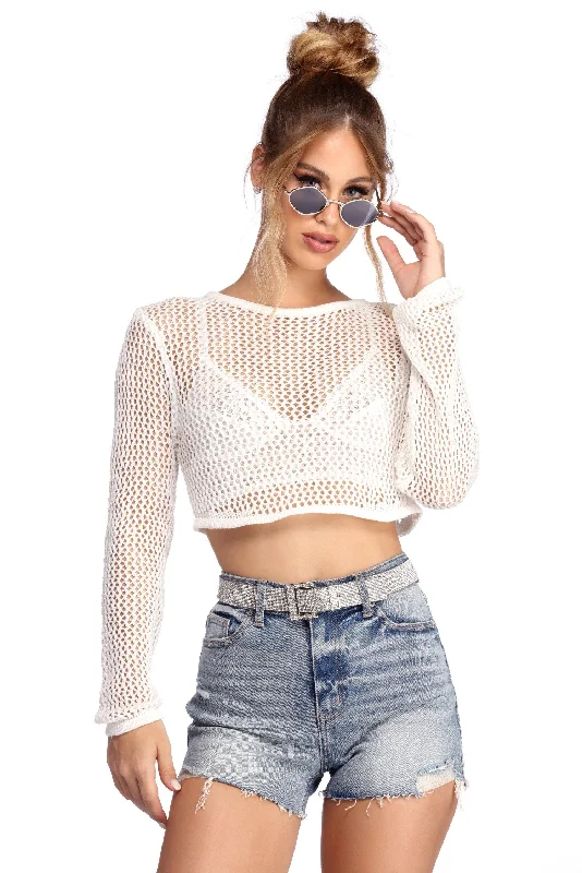 Weekend Savings Fiesta Getaway In Crochet Crop Top