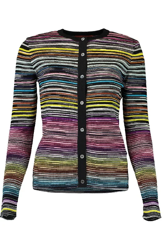 Today's Deal Stripe Cardigan - White Multi