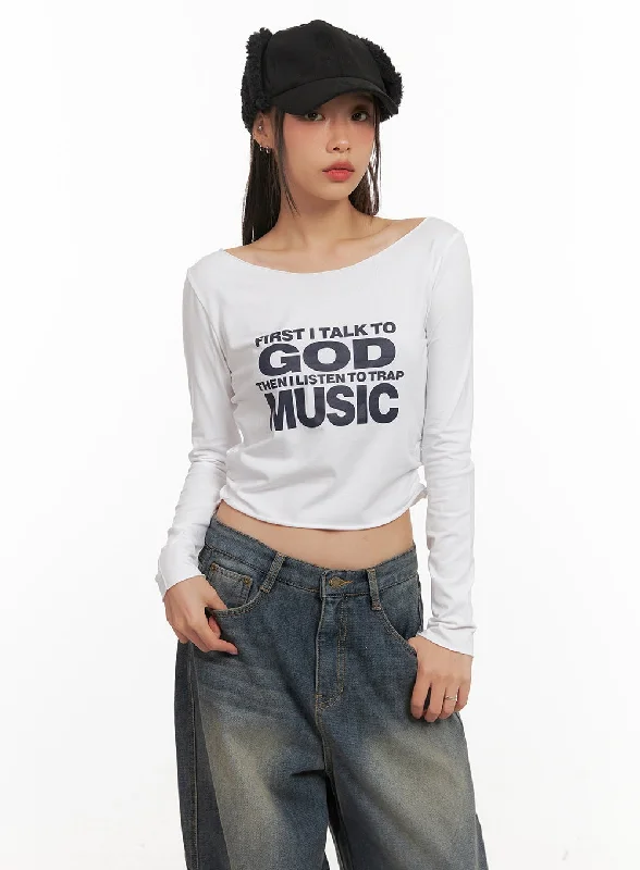 Weekend Offers That Amaze Spandex Neck Long Sleeve Crop Top CD409