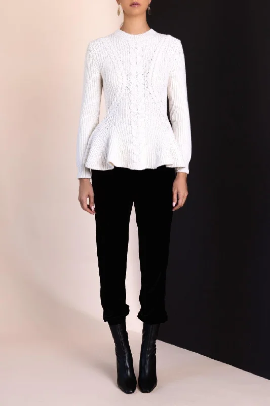 Weekend Deals That Amaze Cable Knit Peplum Sweater