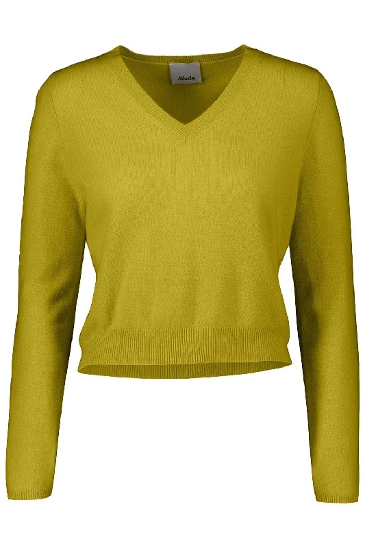 Weekend Deals That Sparkle V-Sweater - Chartreuse