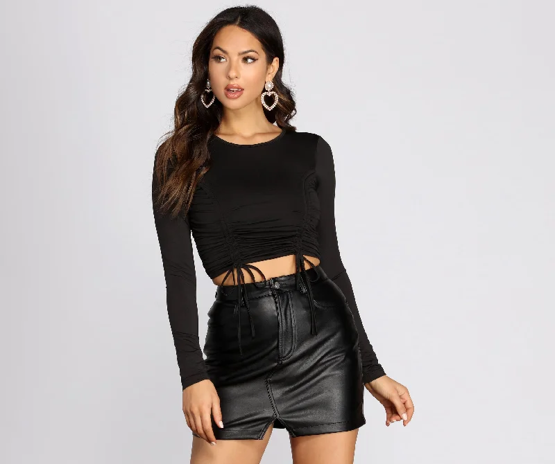Take Action Stylishly Snatched Crop Top