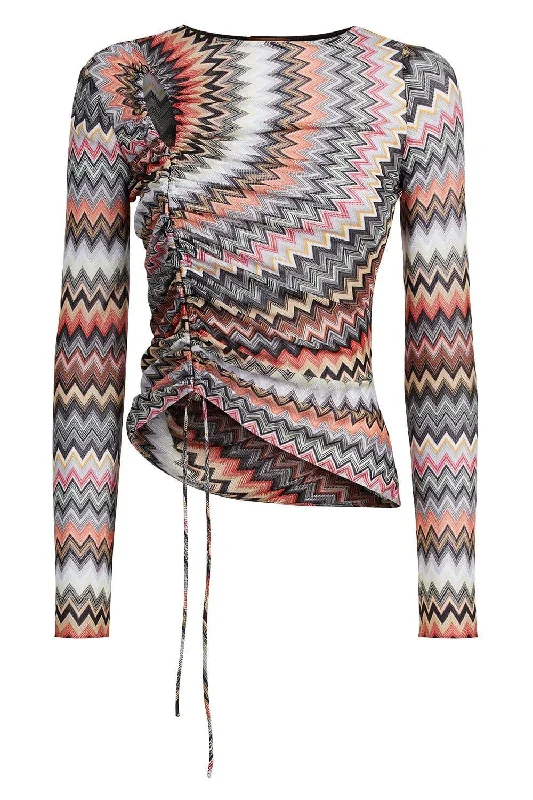 Super Deal Long Sleeve Ruched Top