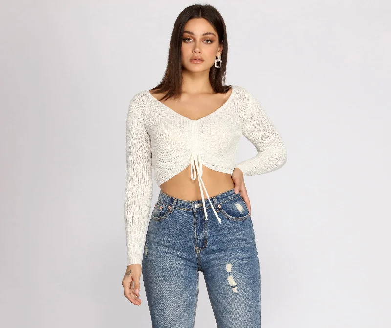 Value Pack Major Crush Drawstring Crop Top