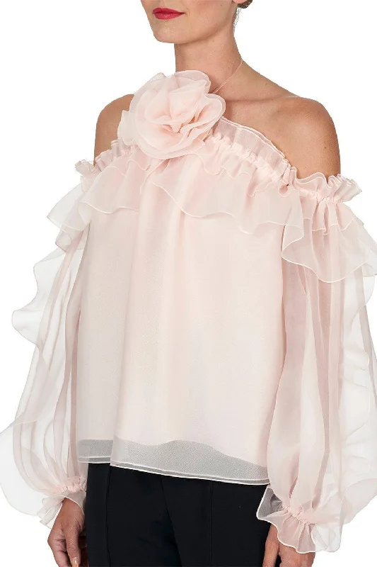 Weekend Savings Extravaganza Flower Ruffle Halter Top