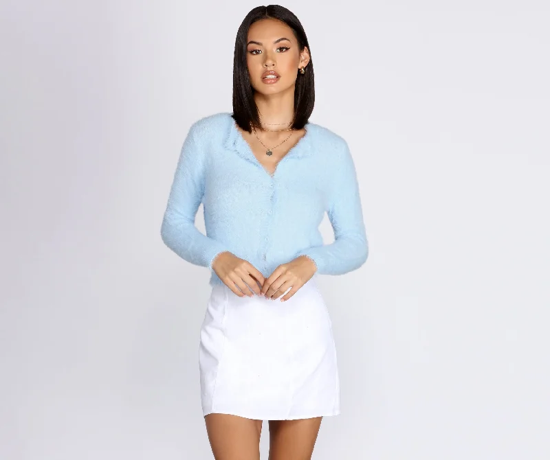 Weekend Savings Bonanza Get A Clue Fuzzy Cardigan