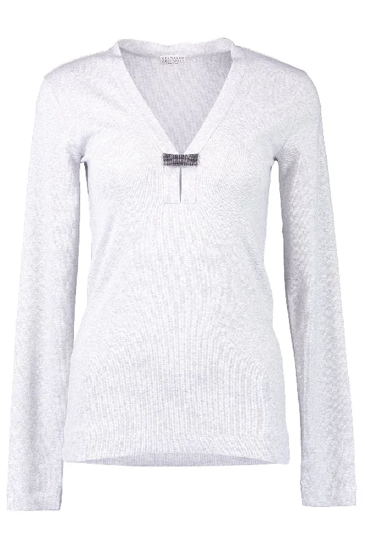 Mega Sale Monili Trim V-Neck Shirt