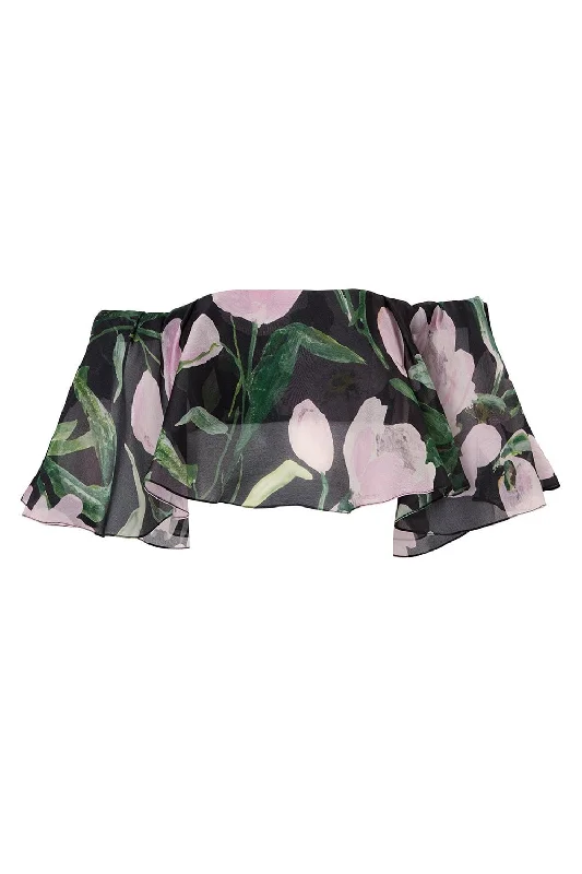 Weekend Shopping Extravaganza Ruffle Bandeau Top