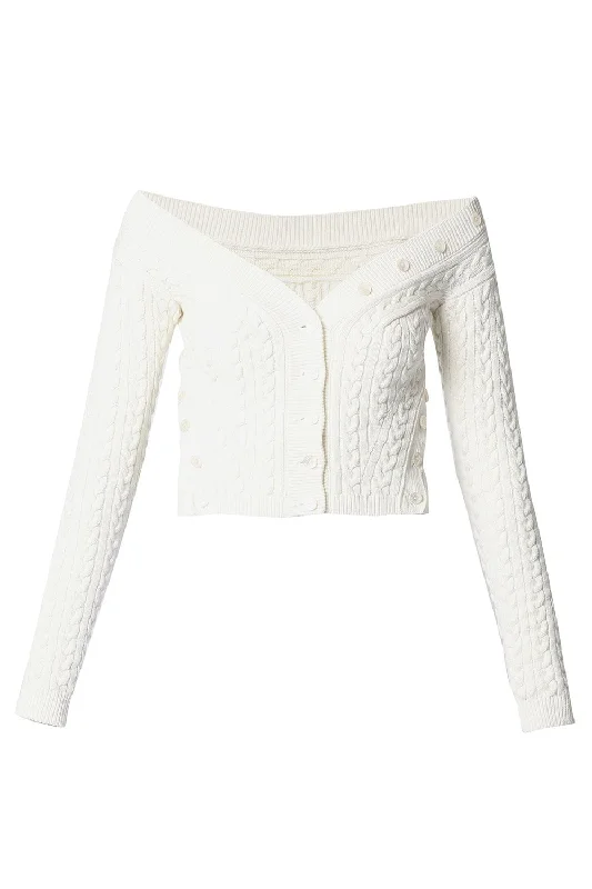 Deep Savings Off The Shoulder Cardigan