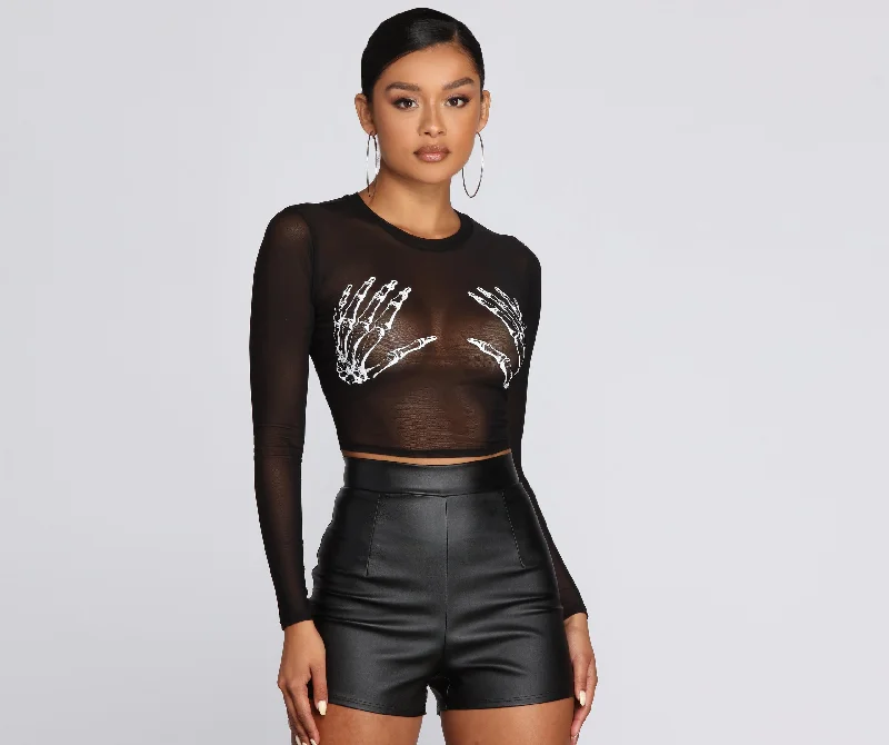Weekend Discounts to Savor Bad To The Bone Crop Top