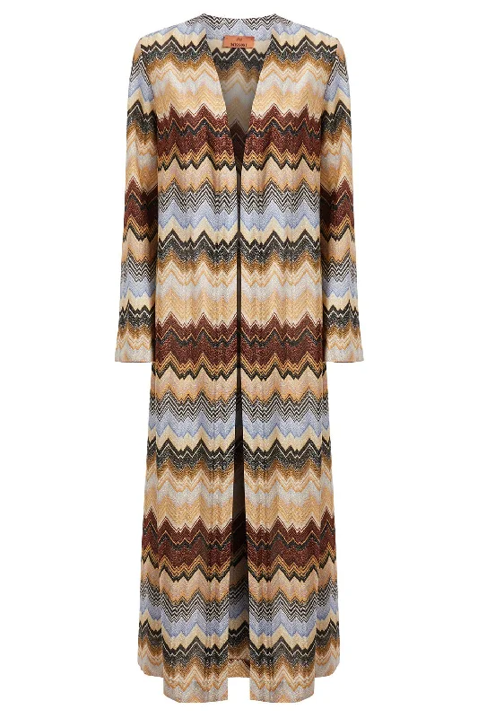 Now or Never Lurex Knit Long Cardigan