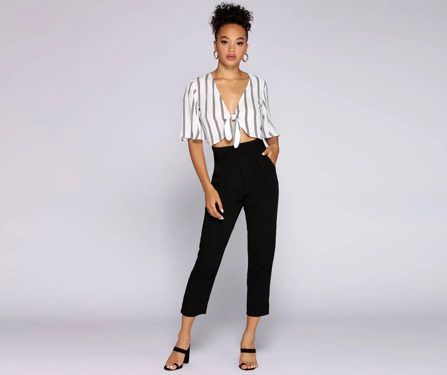 Weekend Bargains to Grab Good Gauze Tie Front Crop Top