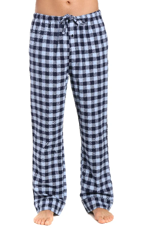 Price Drop Mens Gingham 100% Cotton Flannel Lounge Pants