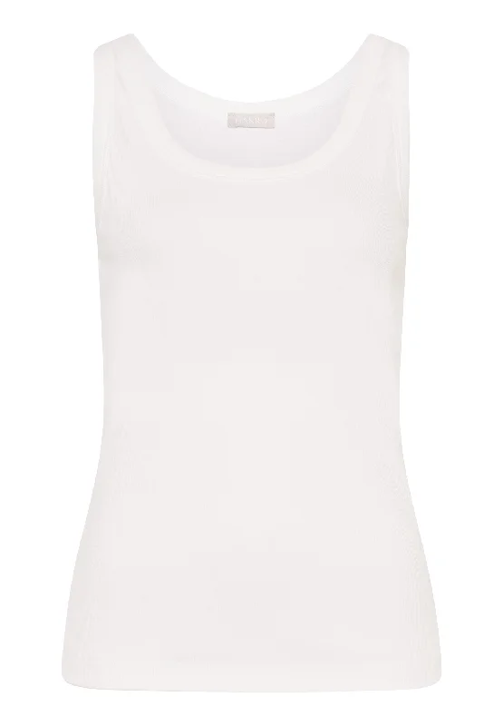 Closeout Deal Sleep And Lounge Ribbed Cotton Tank Top | White 74841-101