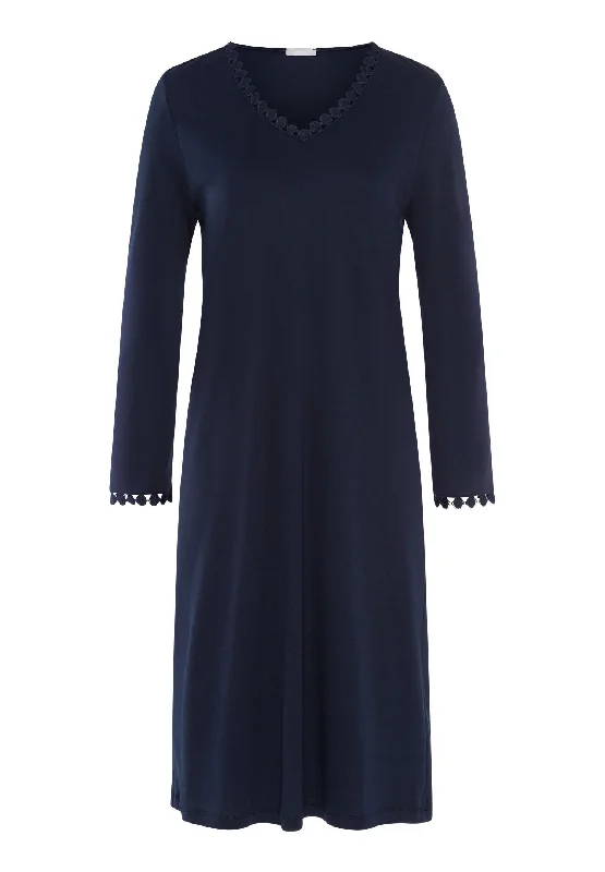 Weekend Deals That Amaze Rosa Embroidered Cotton Nightgown | Deep Navy 74933-1610