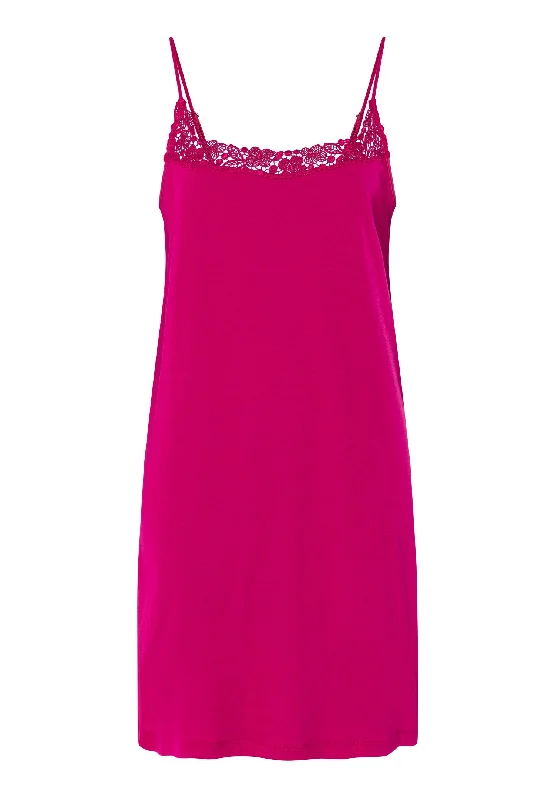 Unmissable Sale Michelle Supima Cotton Lace Trim Chemise | Fuchsia 74942-2462