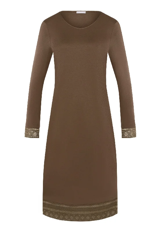 Year-End Clearance Jona Lace Trim Cotton Nightgown | Olive 74981-1775