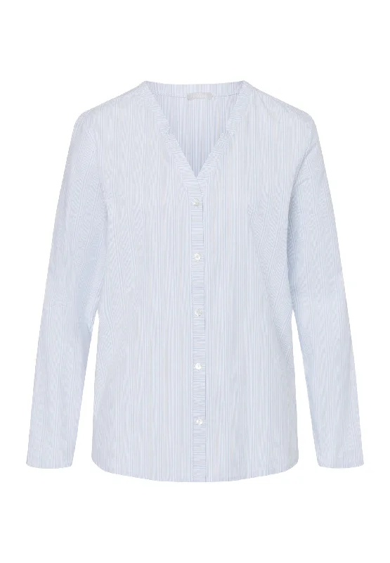 Unbeatable Deal Sleep And Lounge Cotton Notch Collar Shirt | Dreamy Stripe 77457-2369