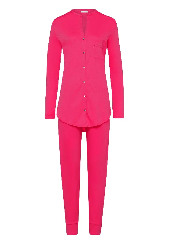 Shop the Weekend Away Pure Essence Button Front Soft Cotton Pajama Set | Fuchsia 77949-2462