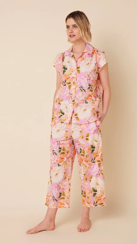Weekend Discounts to Delight Blush Rose Luxe Pima Capri Set